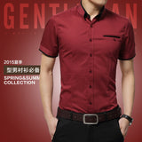 Short Sleeves Turn-down Collar Shirt