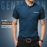 Short Sleeves Turn-down Collar Shirt