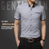 Short Sleeves Turn-down Collar Shirt