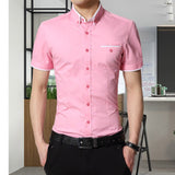 Short Sleeves Turn-down Collar Shirt