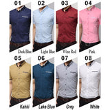 Short Sleeves Turn-down Collar Shirt