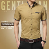 Short Sleeves Turn-down Collar Shirt