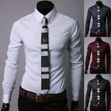 Long Sleeve Slim Fit Dress Shirts