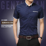 Short Sleeves Turn-down Collar Shirt