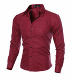 Long Sleeve Slim Fit Dress Shirts