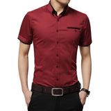 Short Sleeves Turn-down Collar Shirt